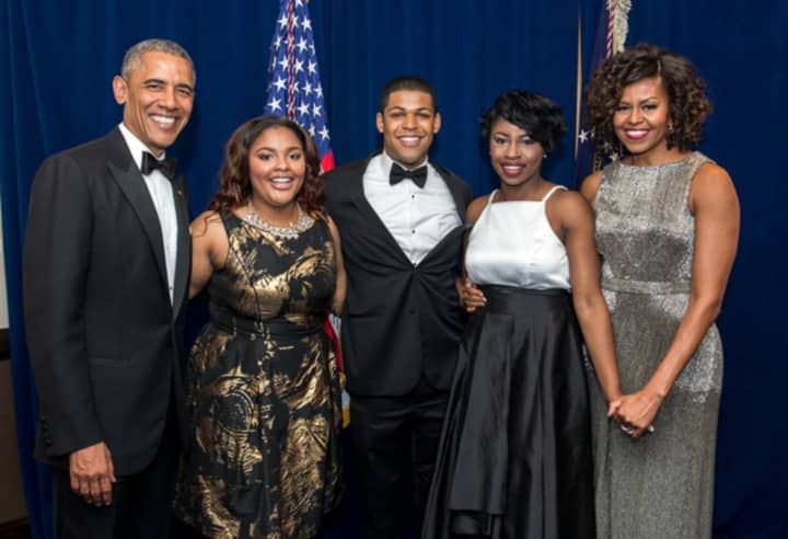 Spring Valley&#x27;s Jourdan Henry, middle, was honored with two other Howard University students at the White House Correspondents&#x27; Dinner in 2015 for winning the Harry S. McAlpin, Jr. Scholarship.
