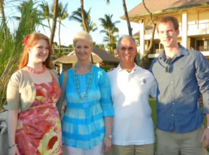 Dennis Wirth and Kristina Ferreira are pictured with their parents Kathleen and Dennis.