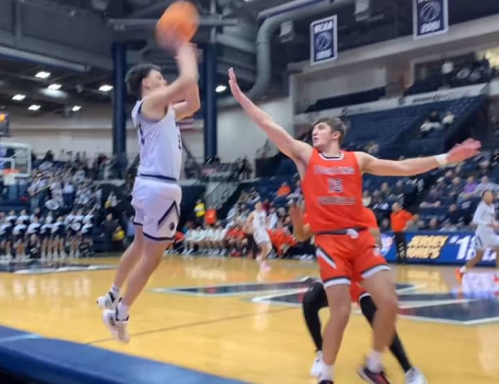 West Long Branch native Xander Rice hits a game-winning buzzer-beater to lead the Monmouth Hawks over the Campbell Fighting Camels on Thursday, Feb. 15.