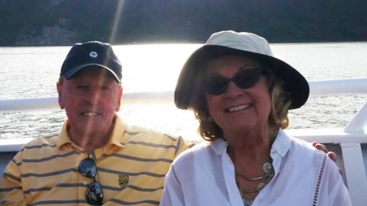 Jim and Barbara Casey were aboard the Majestic Princess sail June 15 to the Tappan Zee Bridge.