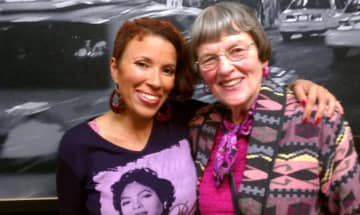 In 2011, Dorothy Hampton Marcus and her daughter, “Kaypri” Marcus, after a performance of Kaypri’s play, “BABYGIRL.”