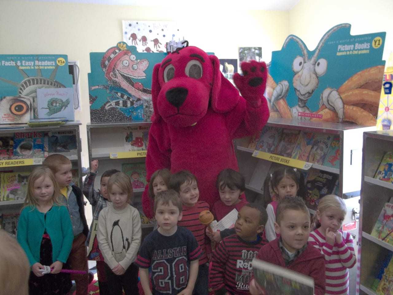 Clifford the Big Red Dog will be on hand for Country Children's Center's annual Scholastic Book Fair and Pancake Breakfast.