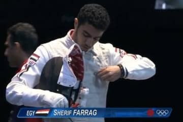 Sherif Farrag competes at the London Olympics. He has opened Farrag Fencing Team for kids 10-18 in Teaneck.