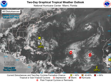 A look at Pauline and Renee churning in the Atlantic.