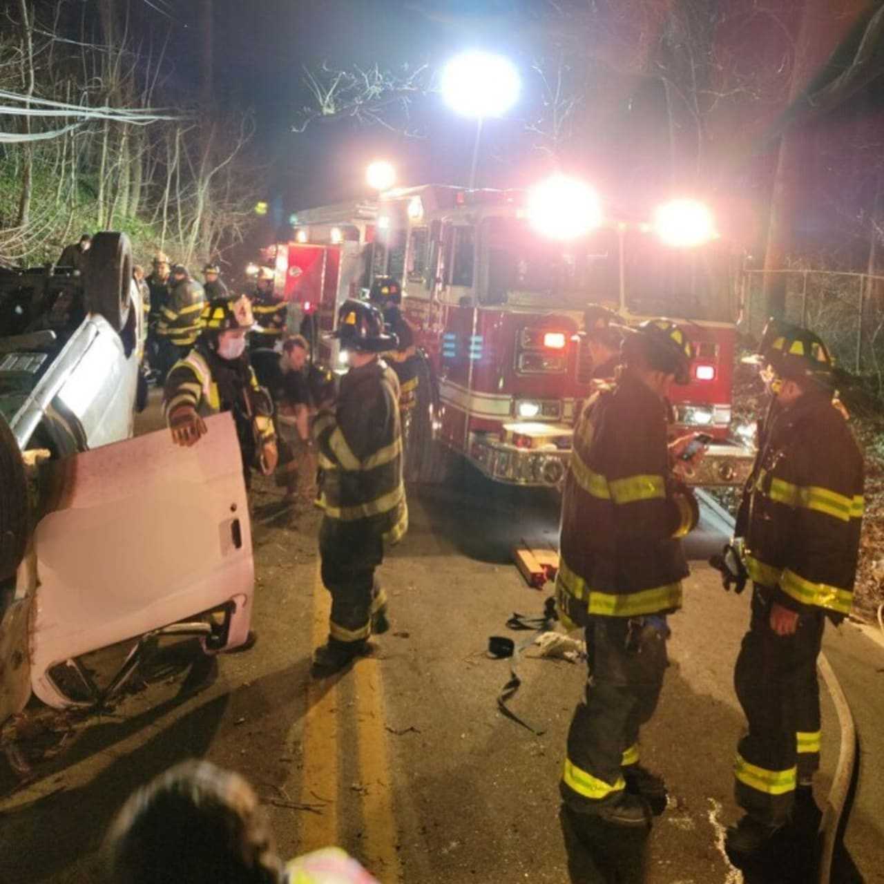 One was killed in a one-car crash in Northern Westchester