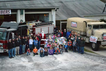 The Toys for Tots donation truck is outside the fire station in Allendale through Dec. 16 to collect new and unwrapped toys for children in need.