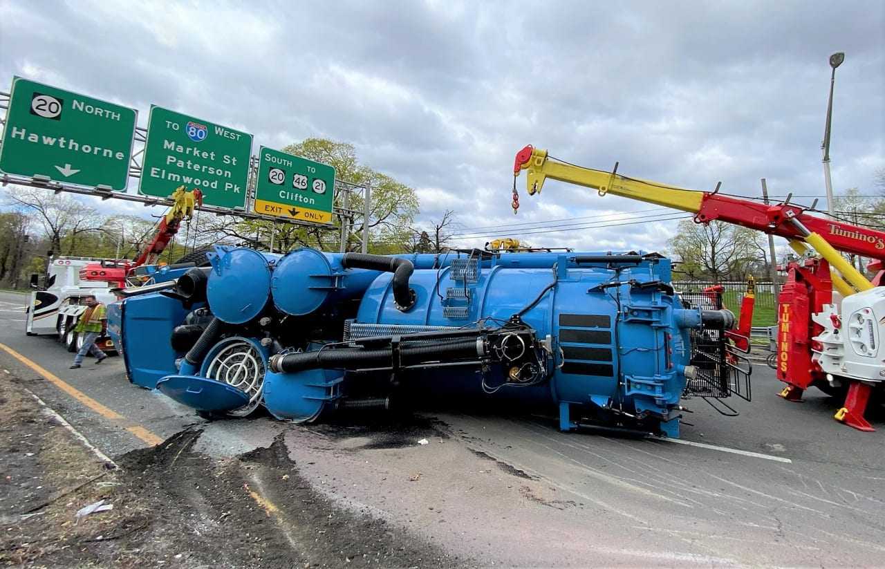 At Exit 60 on eastbound Route 80 in Paterson.