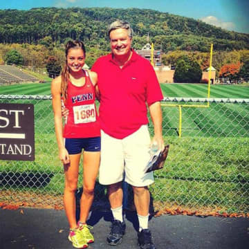 Former Allendale track and soccer star Madison Holleran and her father, Jim Holleran.