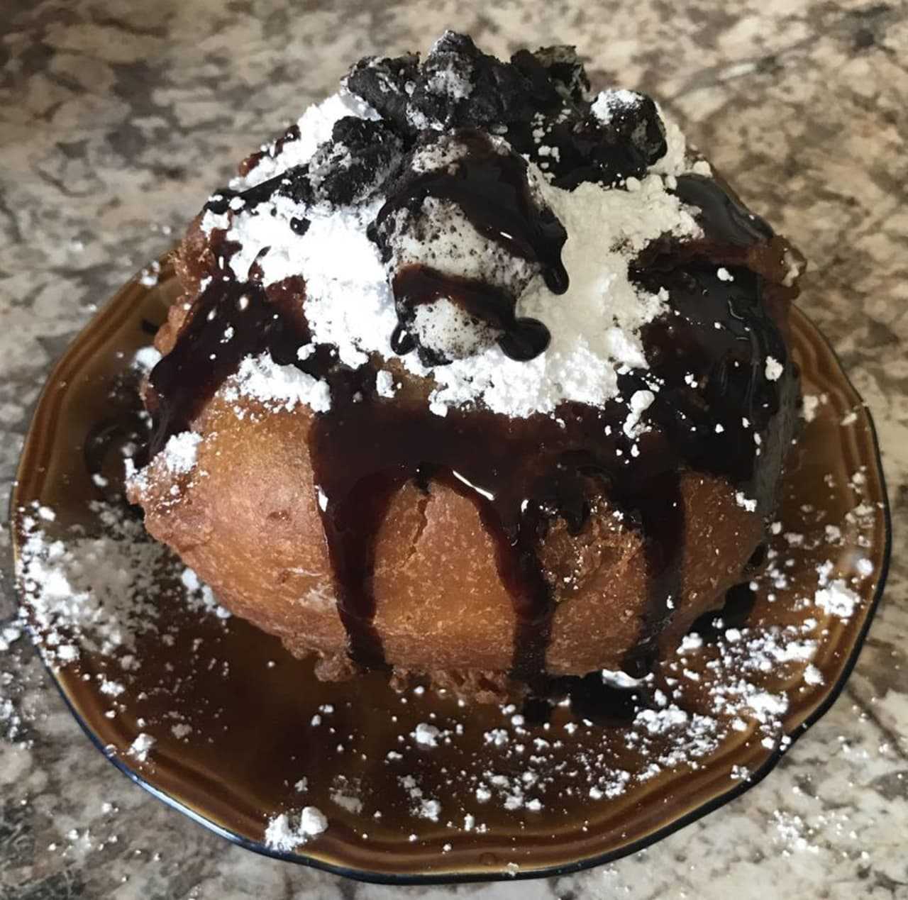 One of the fried ice cream offerings at Drop & Fry in Stamford.