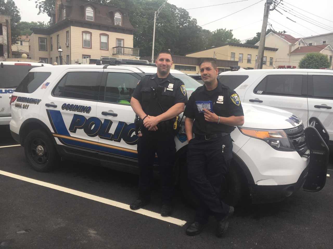 Ossining Police Officers Andrew Pavone and Richard Kamp may have saved the life of a person suffering from an overdose on Monday.