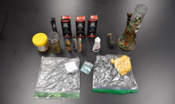 Seized from the 13-year-old boy were drugs and paraphernalia, Fair Lawn police said.