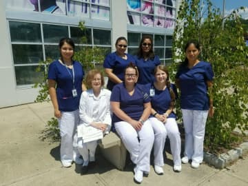 Westchester Community College students after completing the Medical Administrative Assistant program, preparing for a career in healthcare.