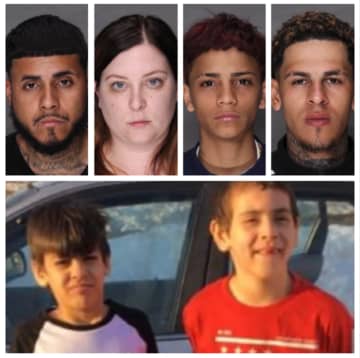 Top left to right: Ivan Claudio Rosero, Tiffany Koziara, Alex Torres Santos, James Fernandez-Reyes, and Alex Torres Santos. On the bottom are the youngest two homicide victims, 8-year-old Jesus Perez-Salome, and 9-year-old Sebastian Perez- Salome.
