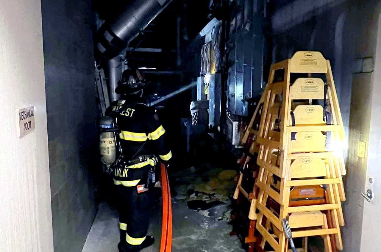 The fire broke out at the Alpine Country Club in Demarest before dawn Saturday, May 27.