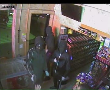 Bridgeport police are seeking information on the three men who robbed a BP gas station at 3725 Madison at gunpoint.