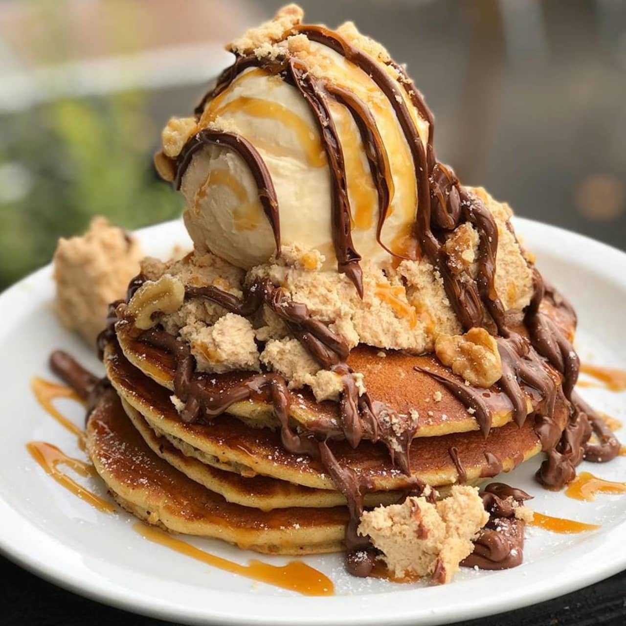 Pumpkin cheesecake Nutella pancakes