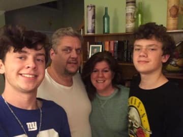 Paul Yates with wife, Joanne, and sons, Tom and Sean.
