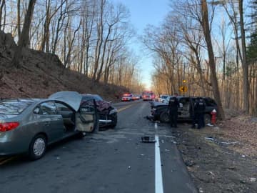 A three-vehicle crash left one person dead.