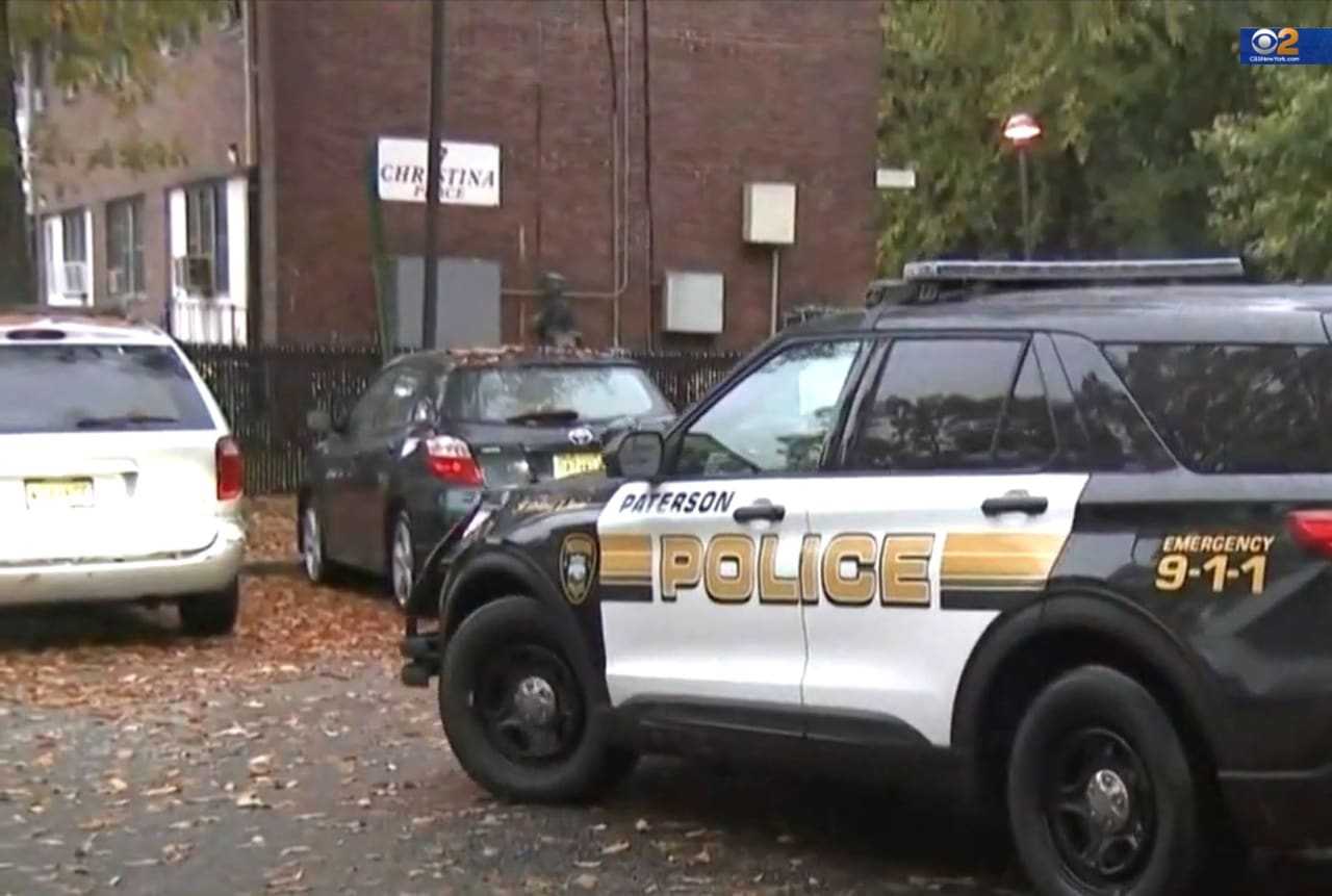 At the scene of the shooting on Christina Place in Paterson.