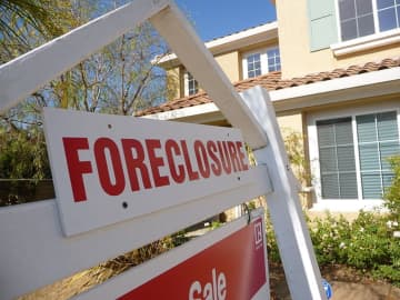 New York foreclosure auctions are at an 11-year high, counter to an 11-year low nationwide.