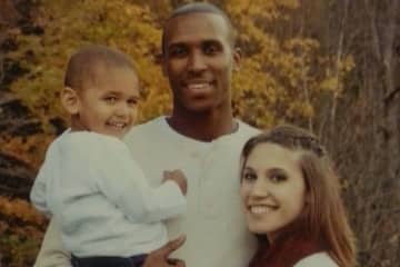 Former White Plains basketball start Markus Austin, shown with his girlfriend, Caryn Pletzer, and their young son, Marquis, was gunned down outside his Montpelier, Vt., apartment. A Go-FundMe sitehas been set up to raise  money to help his family.