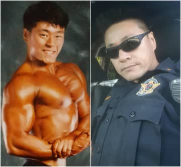 John Yoon, who works for the Bergen County Sheriff's Department, was an all-natural body builder in the 1990s.