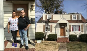 Chuck Anania gave Bergenfield's Michelle Edmond's a new roof.