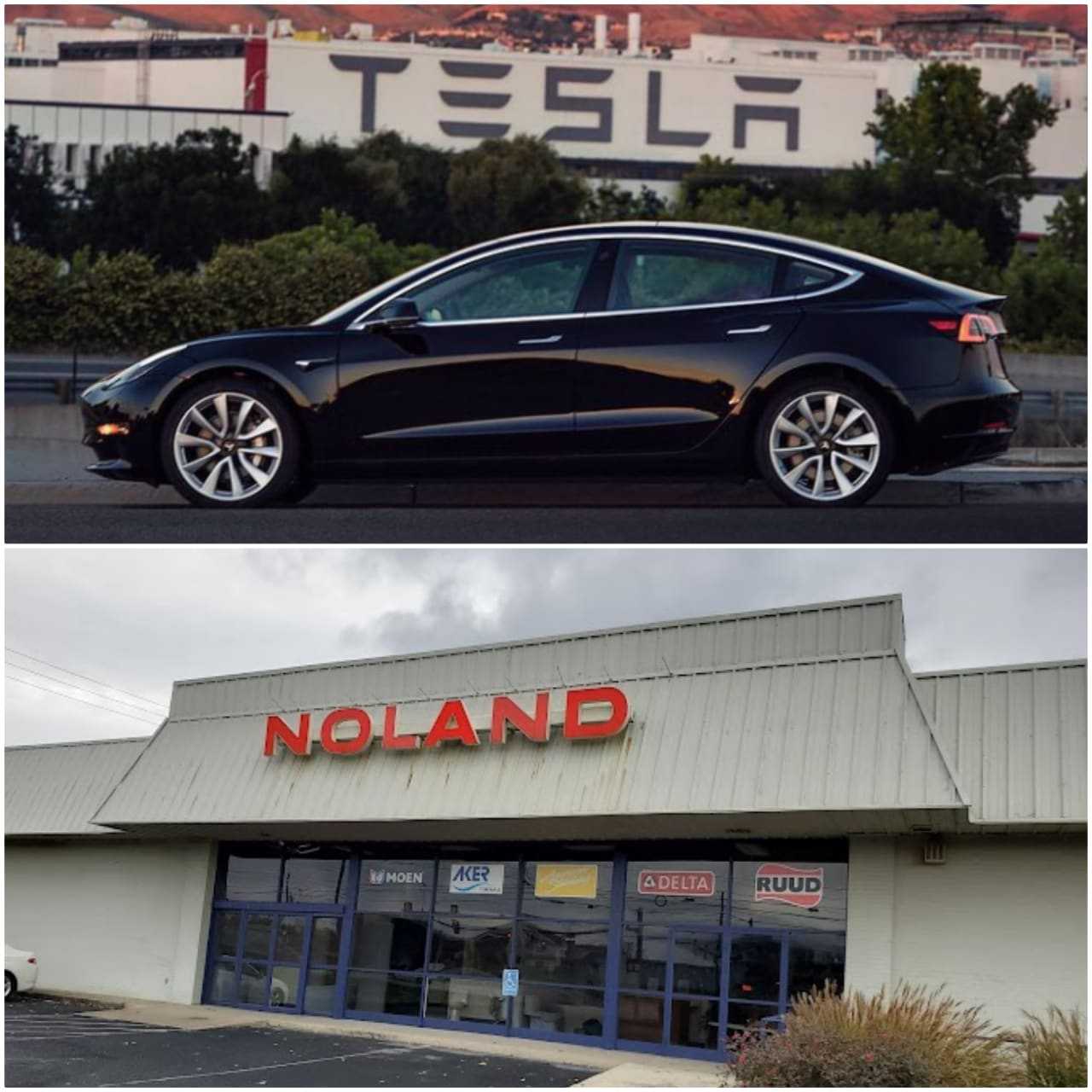 A new Tesla dealership is being built at the old Mechanicsburg Noland.