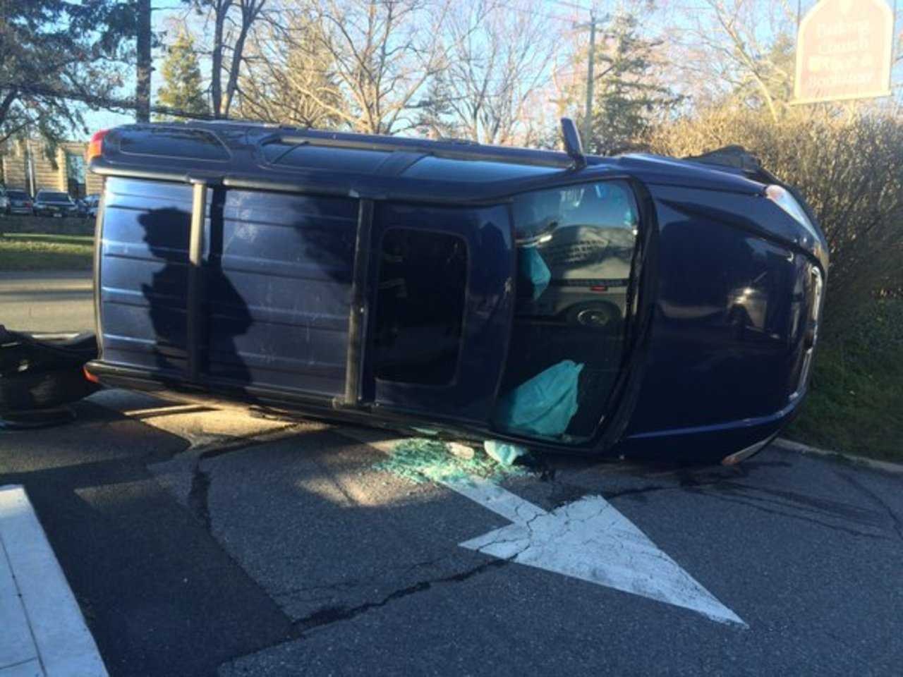 The Greenwich Fire Department responded Tuesday, March 29, to a one-vehicle roll-over crash on East Putnam Avenue.