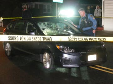 The pedestrian was struck in the 200 block of Lafayette Avenue around 8:45 p.m.