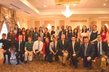 The scholarship recipients and their supporters.