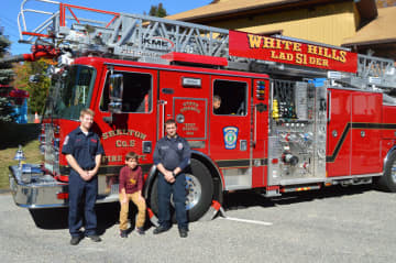 The ladder truck at the White Hills Volunteer Fire Department is a favorite at the open house last Saturday.