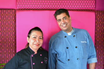 Chef Lucky Thai and Owner Navjot Arora of  Sambal Thai and Malaysian in Irvington.