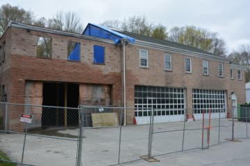 The Golden's Bridge firehouse, pictured on May 4, 2016, the day after voters approved a $2.7 million bond to repair the structure, which was severely damaged in a 2014 blaze.