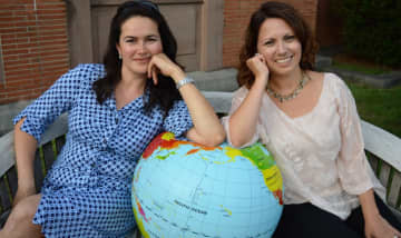 Anastasia Bard of Ridgewood, left, and Julia Vogman, right, will immerse kids in play to teach them about the countries of the world.