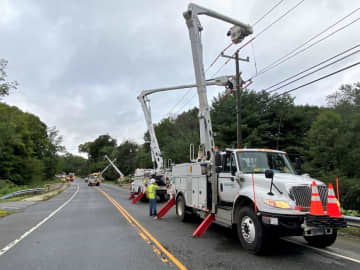 A storm system that swept through the area overnight has knocked out power to thousands in Connecticut.