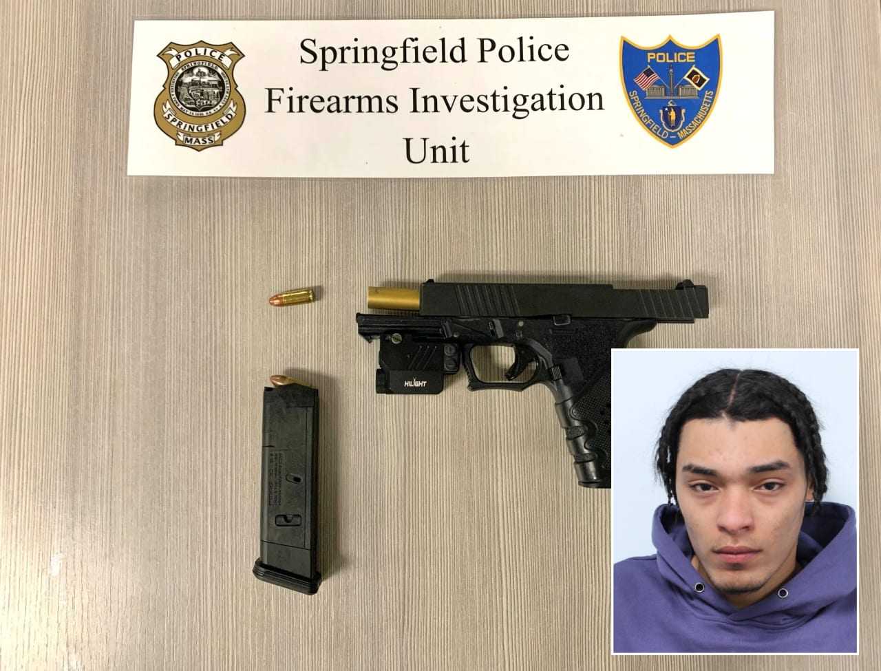 David Rivera and the untraceable ghost gun Springfield police said they found in his car's armrest during a traffic stop.