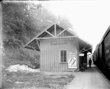 The foundation of the proposed Highlands Rail Trail would be the historic alignment of the New York and Greenwood Lake Railway, which included this station in Hewitt.