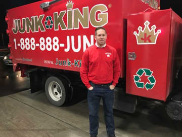 Entrepreneur Tom McCabe opened Junk King of Tri County  two months ago, challenging himself to find new homes for 65 to 75 percent of all the items his crew picks up.