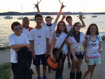 Kids got to perform with the Hudson River as a backdrop at a concert sponsored by the Town of Ossining.