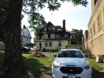 Police and fire officials were still at the scene in New Rochelle on Monday morning.