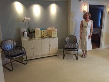Cheryl Jordan, regional spa director in the lobby of the Spa at Delamar in Greenwich.