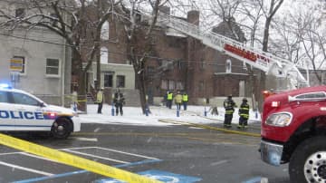 Firefighters from White Plains, Fairview and Hartsdale battled a blaze in a four-story apartment building along Mamaroneck Avenue on Tuesday afternoon. Some tenants in the building are expected to be left homeless due to water and structural damage.