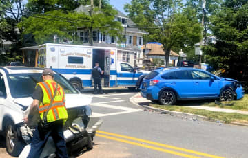 A mom and her infant escaped serious injury when their SUV collided with another in Ridgewood on Friday, June 2.