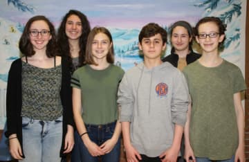 The winners, and runners up, in Pleasantville Middle School's annual writing contest.