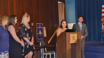 JV Cheerleading Team's head coach Karissa Vargas thanked Mayor Noam Bramson and discussed the hard work and dedication of the team members..