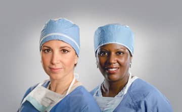 Breast surgeons Laura Klein and Tihesha Wilson of The Valley Hospital's Breast Center