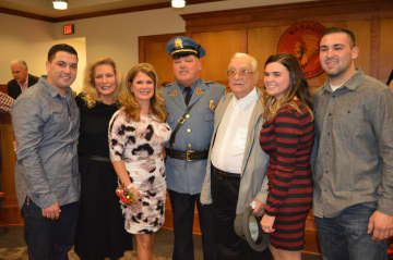 Wanaque Lt. Angelo Calabro with his family.