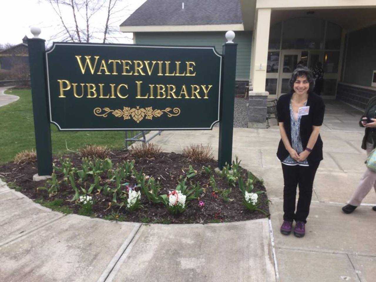 Dawn Jardine of the Red Hook Public Library visited the Waterville Public Library for a presentation by NASA.