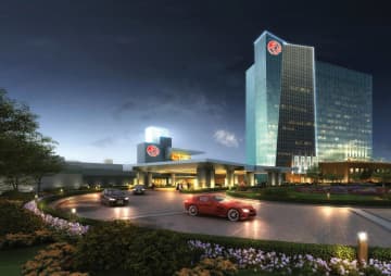 Artist's rendering of the Resorts World Catskills casino which opened Thursday, Feb. 8 in Monticello.